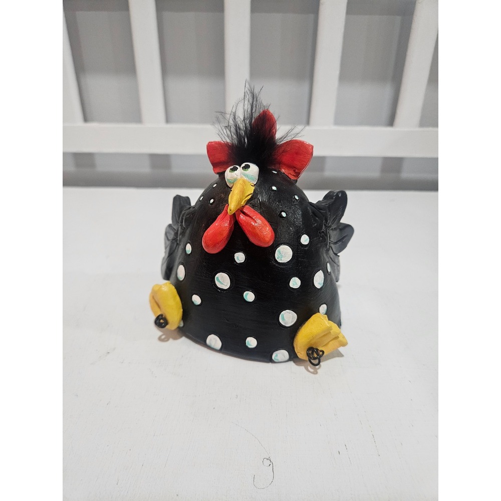 Artisan Made Folk Art Whimsical "Funny/Ugly" Pottery Rooster, Marked Nippers, 5"